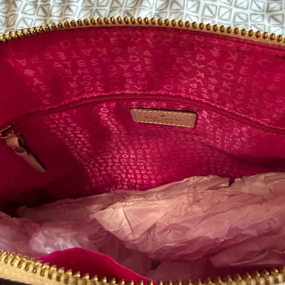 kate spade cream dome satchel with gold hardware - Picture 3 of 3